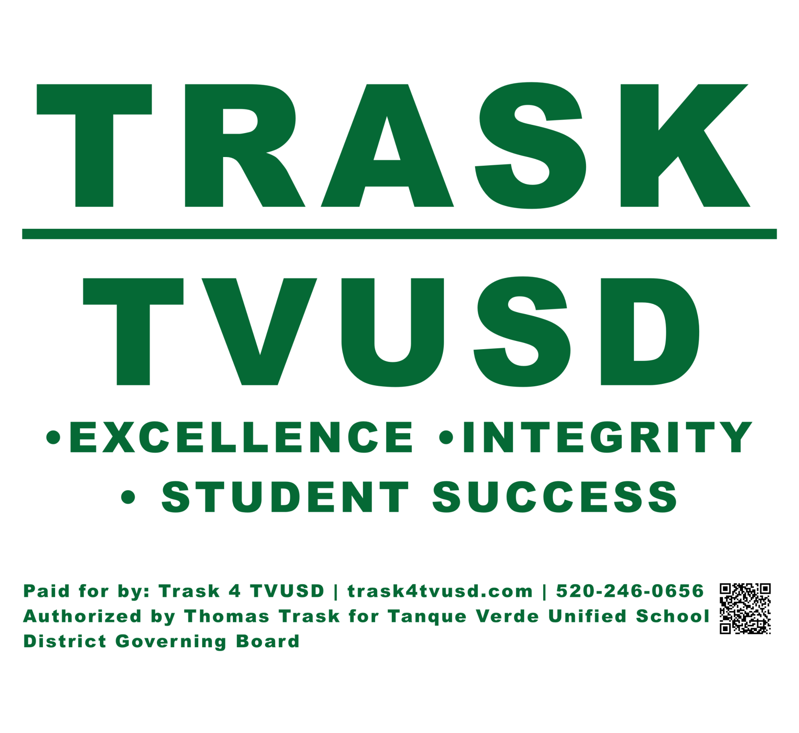Image of campaign poster - Re-Elect Trask | TVUSD
